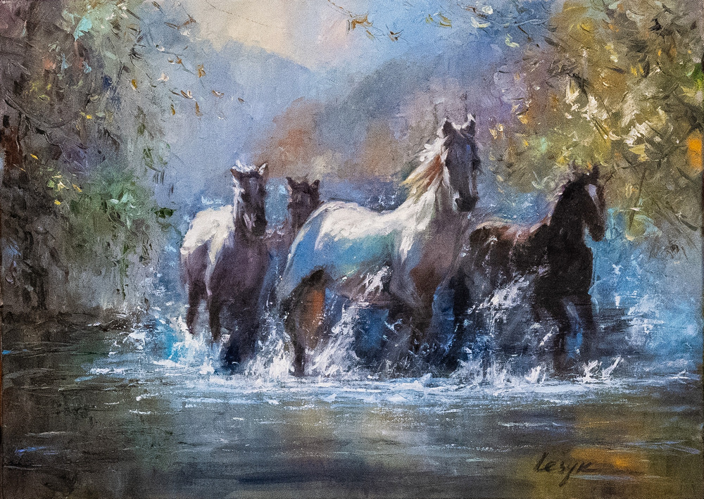 Kone v potoku