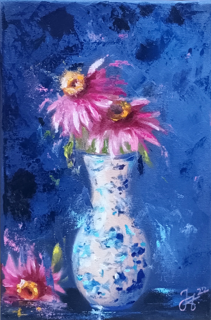 Georgíny v džbáne