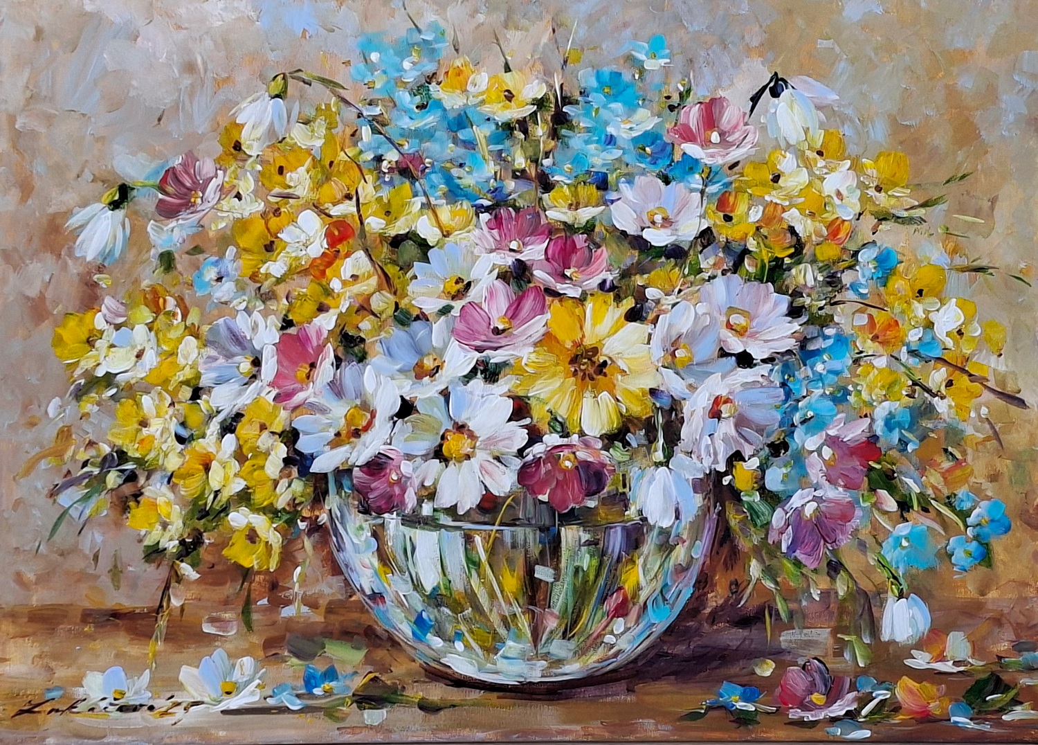 Kytica v sklenenj váze