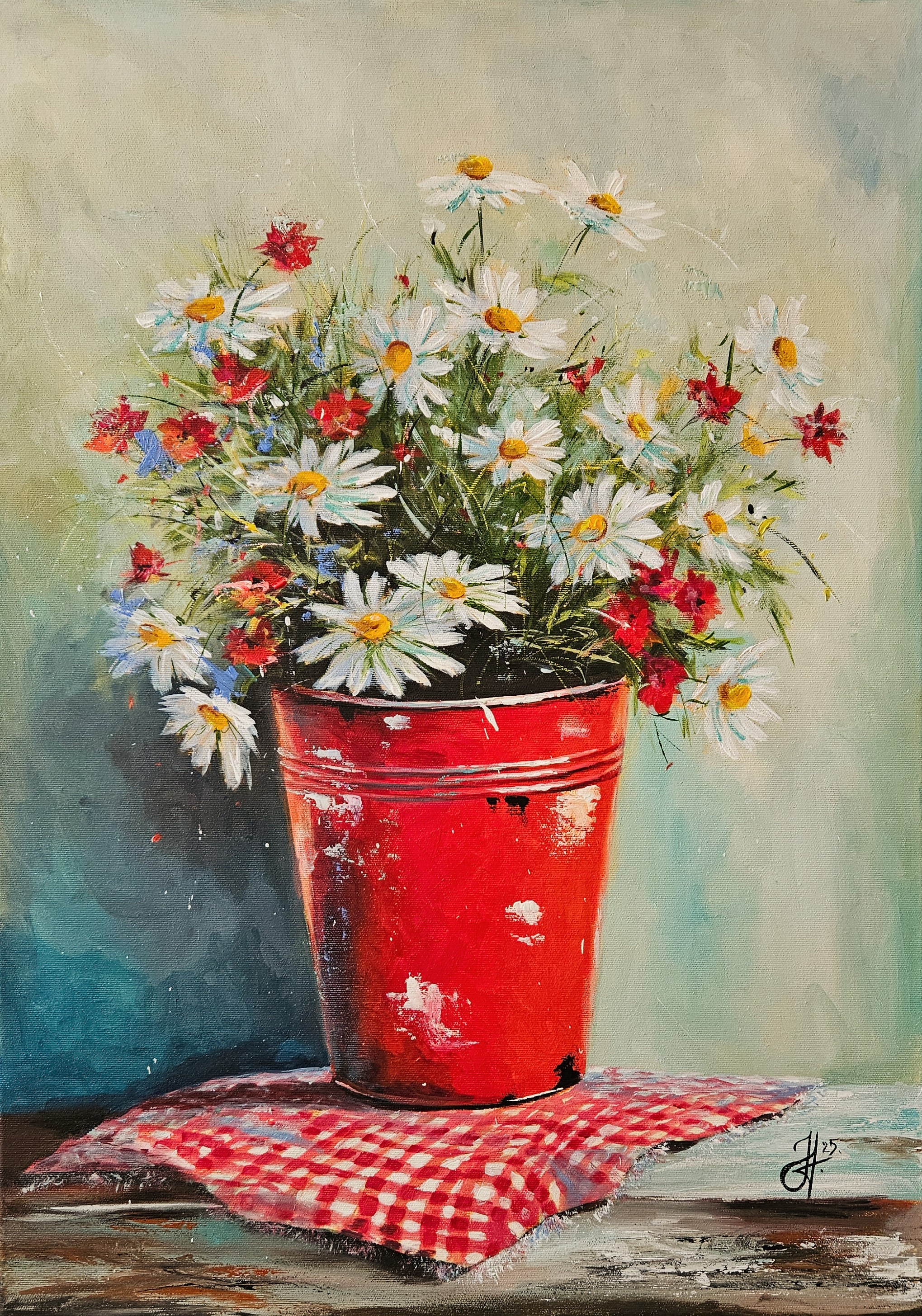 Margaréty v červenom vedierku