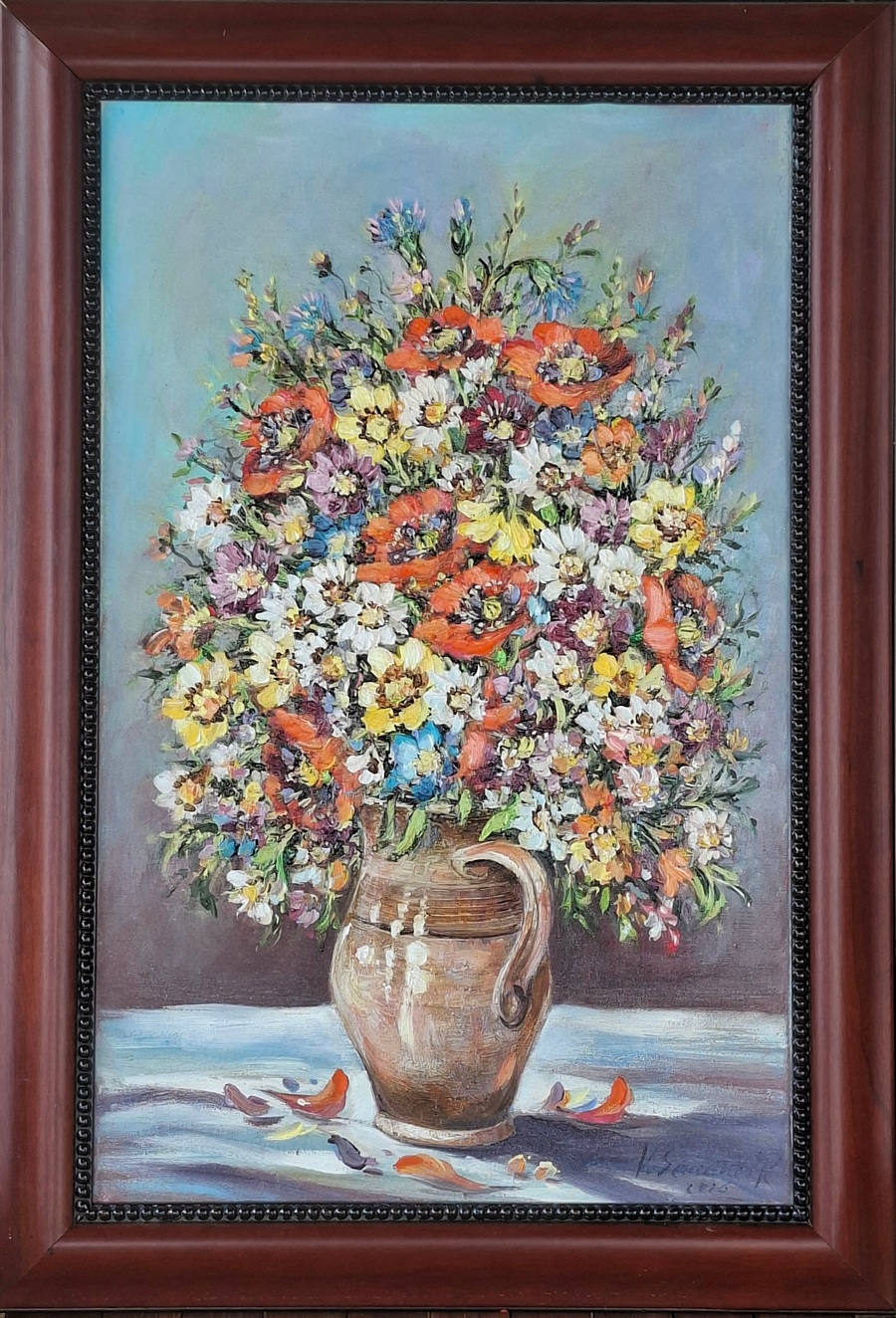 Kytica v hnedej váze